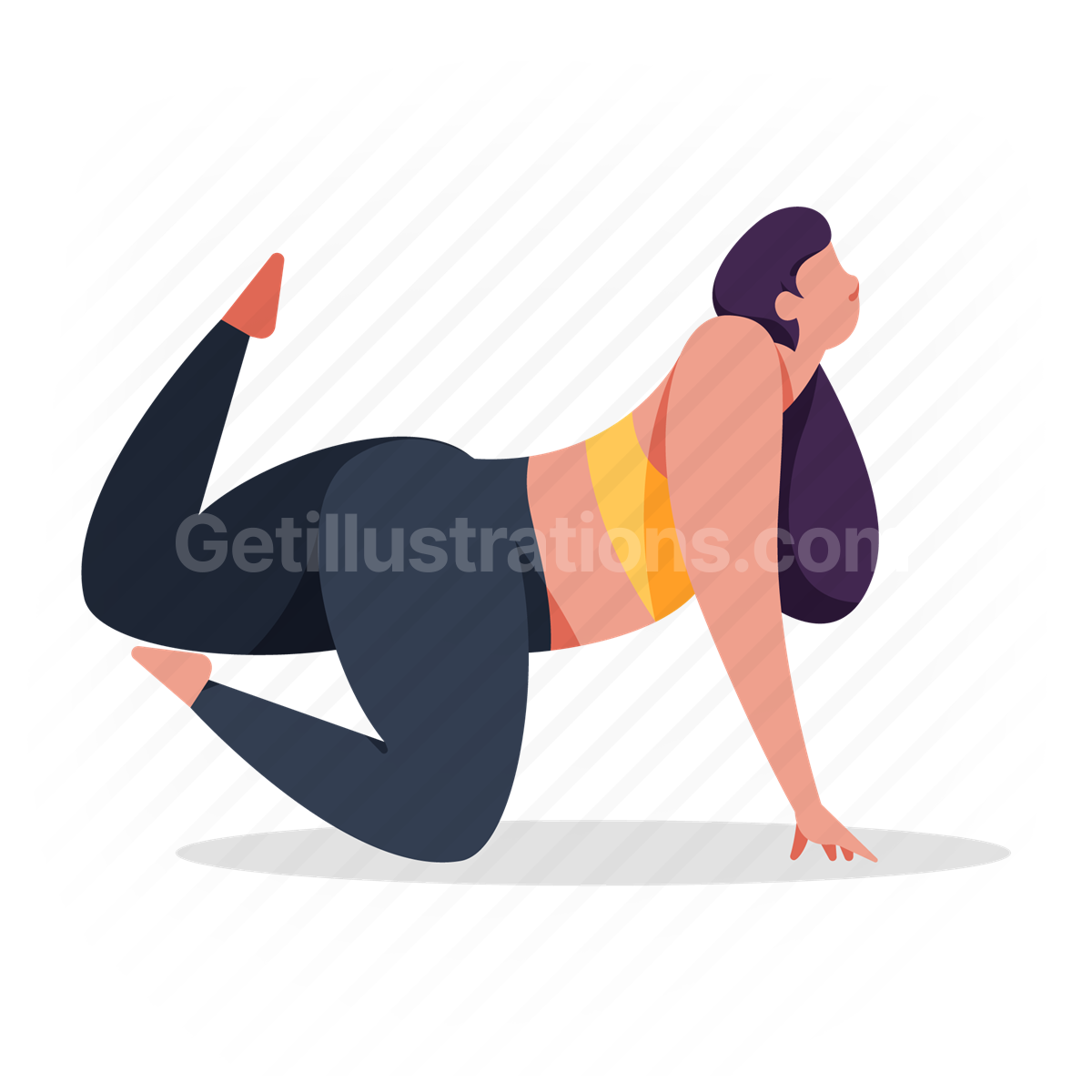 female, woman, pose, yoga, stretch